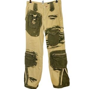 RARE womens pants Billboard EU 38 6 Camo Cargo Urban Y2K HipHop Skater OOAK READ